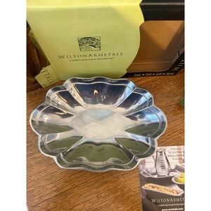 Wilton Armetale Scalloped Flower Serving Bowl 8.5" Aluminum With Box #150384